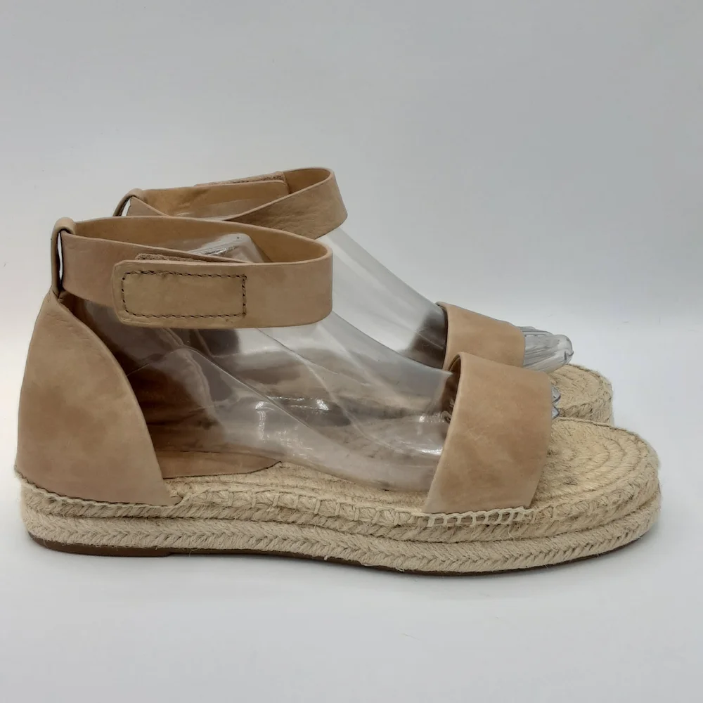 Splendid Jensen Suede Tan Espadrille Sandals.